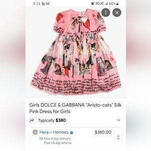 Dolce & Gabbana Cat Dress (girls size 8)